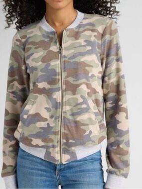 Hem & Thread Thermal Knit Camo Zip up